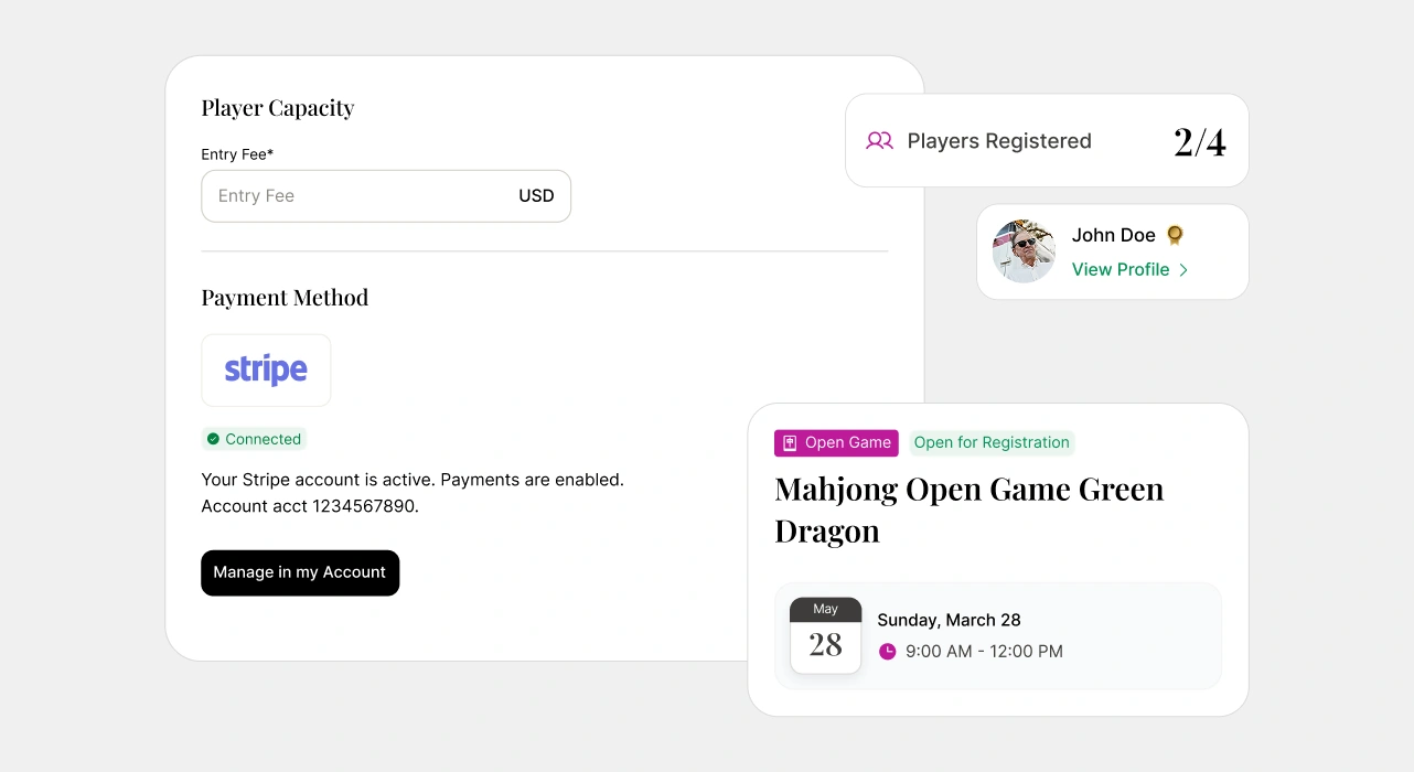 Event pricing and Stripe payment settings